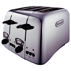 De'Longhi Argento CT04 4-Slice Toaster Chrome